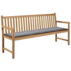 Sonata Възглавница за градинска пейка, сива, 180x50х3 см - Мека мебел