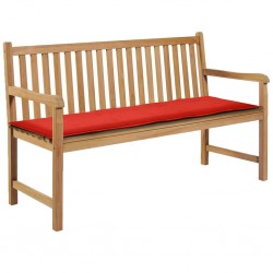 Sonata Възглавница за градинска пейка, червена, 150x50х3 см - Мека мебел