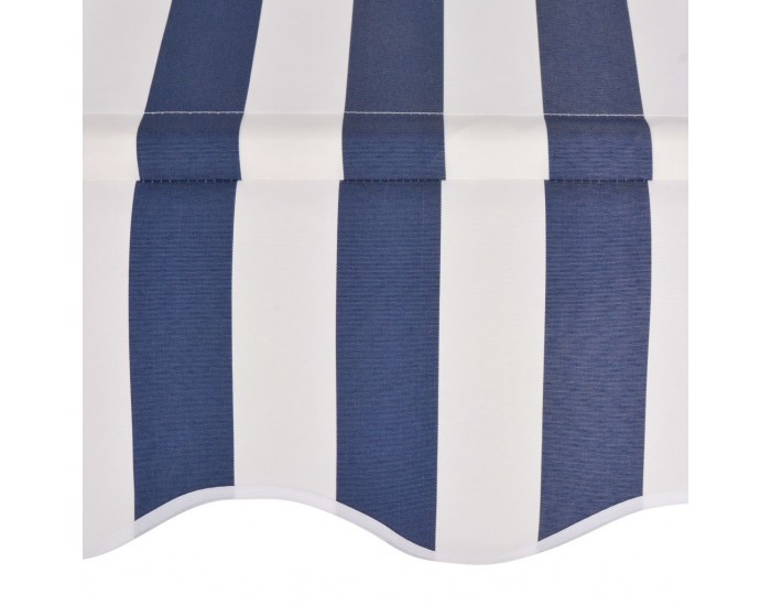 Sonata Ръчно прибиращ се сенник, 200 см, синьо-бели ивици -