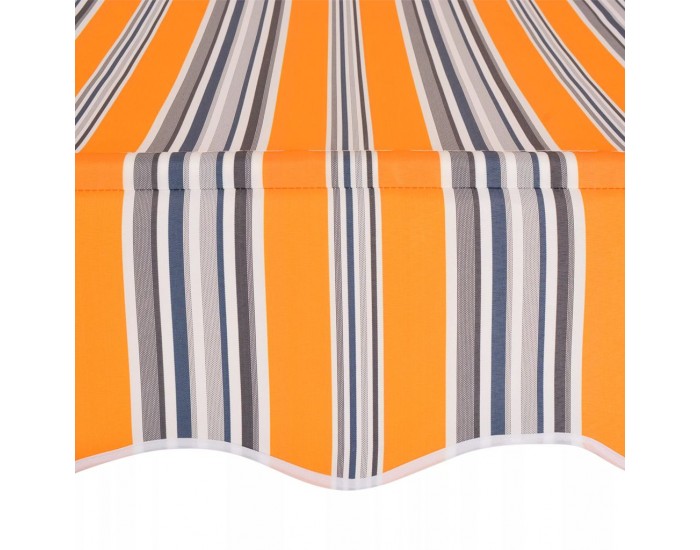 Sonata Ръчно прибиращ се сенник, 150 см, жълто-сини ивици -