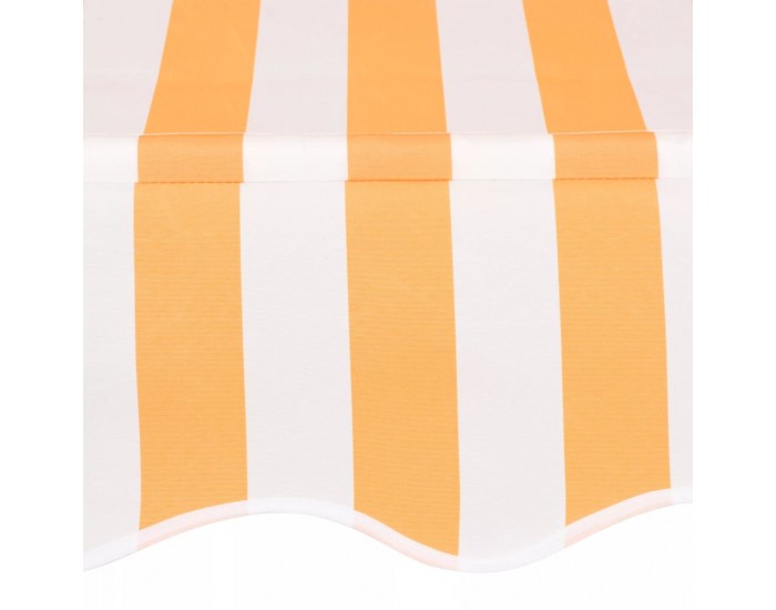 Sonata Ръчно прибиращ се сенник, 350 см, жълти и бели ивици -