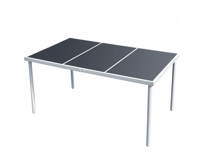 Sonata Градинска трапезна маса, 150x90x74 cм, черна -