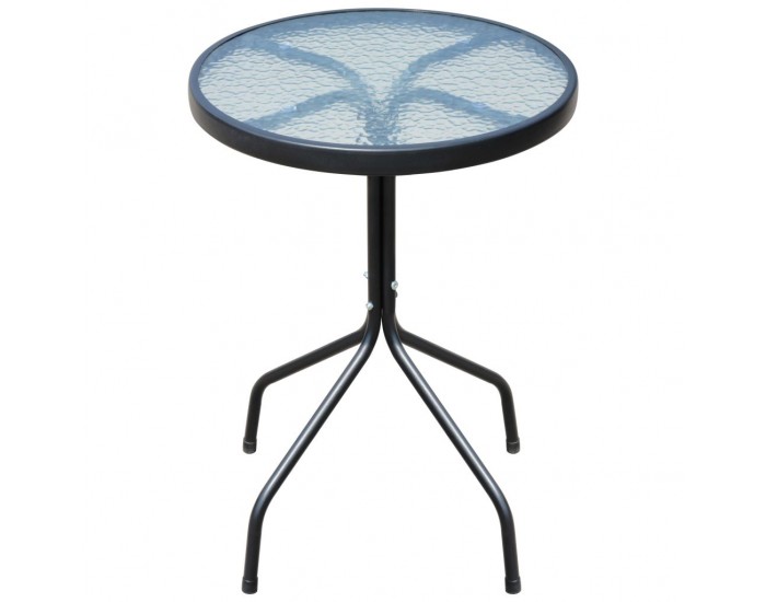 Sonata Бистро комплект, 3 части, стомана, черен -