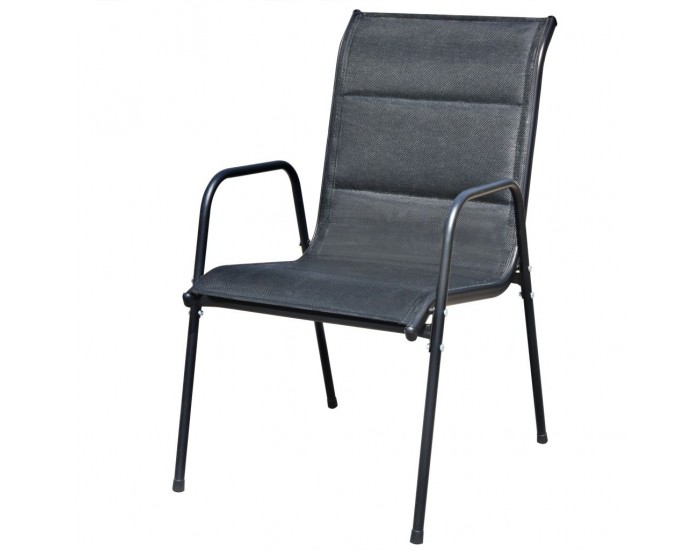 Sonata Бистро комплект, 3 части, стомана, черен -