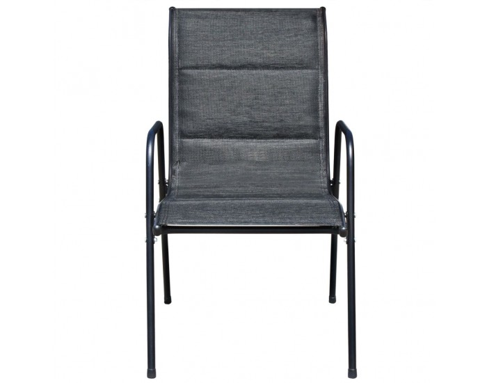 Sonata Бистро комплект, 3 части, стомана, черен -