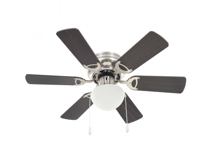 Sonata Декоративен вентилатор за таван с осветление, 82 см, тъмнокафяв -