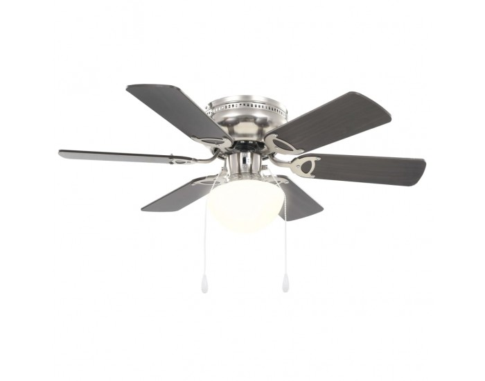 Sonata Декоративен вентилатор за таван с осветление, 82 см, тъмнокафяв -