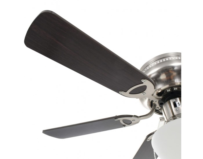 Sonata Декоративен вентилатор за таван с осветление, 82 см, тъмнокафяв -