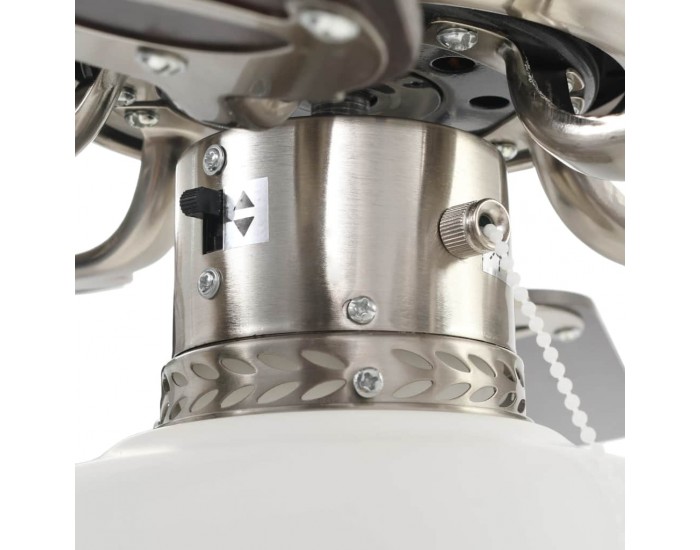 Sonata Декоративен вентилатор за таван с осветление, 82 см, тъмнокафяв -