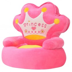 Sonata Плюшен детски стол, Princess, розов - Детски столове