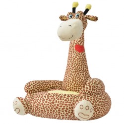Sonata Плюшен детски стол, жираф, кафяв - Детски столове