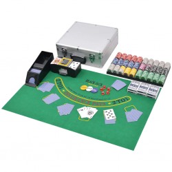 Sonata Комбиниран покер/блекджек комплект, 600 лазерни чипа, алуминий - Изкуство и забавление