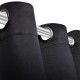 Sonata Затъмняващи завеси с метални халки, 2 бр, 135x175 см, черни -