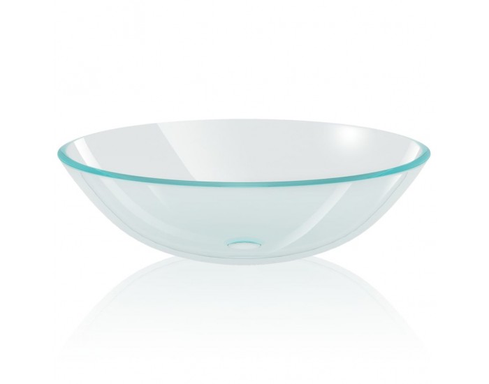 Sonata Мивка от закалено стъкло, 42 см, прозрачна -