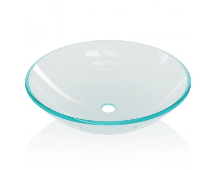 Sonata Мивка от закалено стъкло, 42 см, прозрачна -