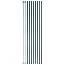 Sonata Градински колове, 10 бр, 1,5 м, метал, зелено - Инструменти, Аксесоари за градината