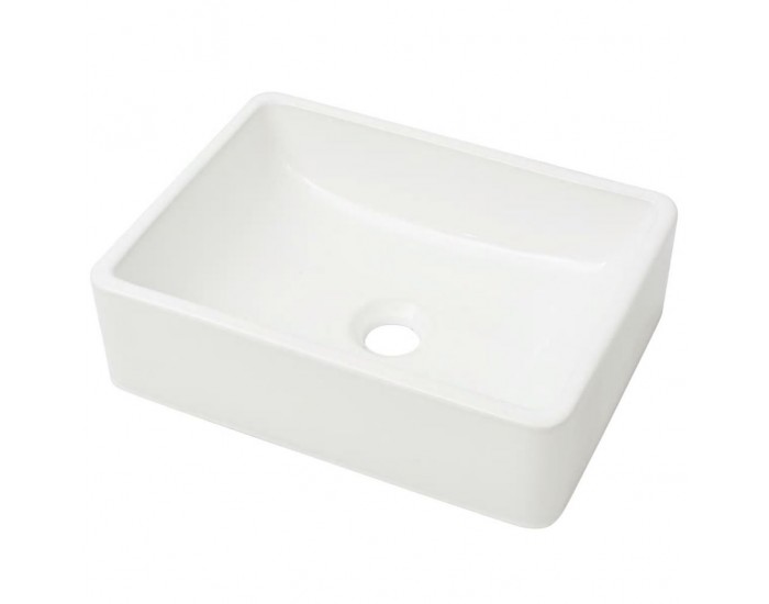 Sonata Керамична мивка, бяла, 41x30х12 см -