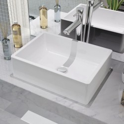 Sonata Керамична мивка, бяла, 41x30х12 см - Баня
