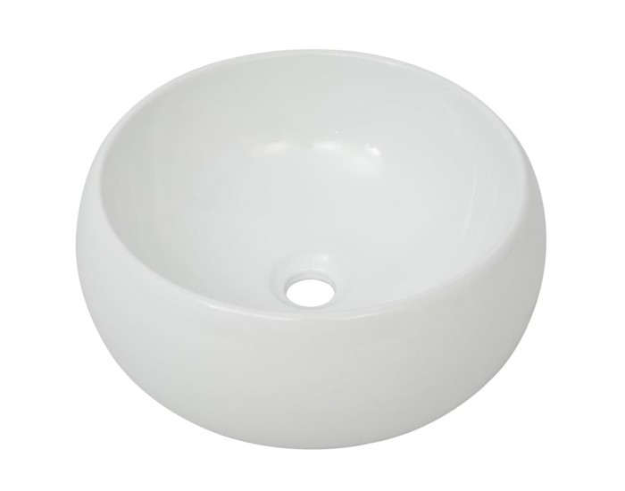 Sonata Керамична мивка, кръгла, бяла, 40x15 см -