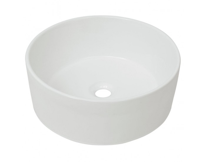 Sonata Керамична мивка, кръгла, бяла, 40x15 см -