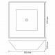 Sonata Керамична мивка, квадратна, бяла, 41,5x41,5х12 см -