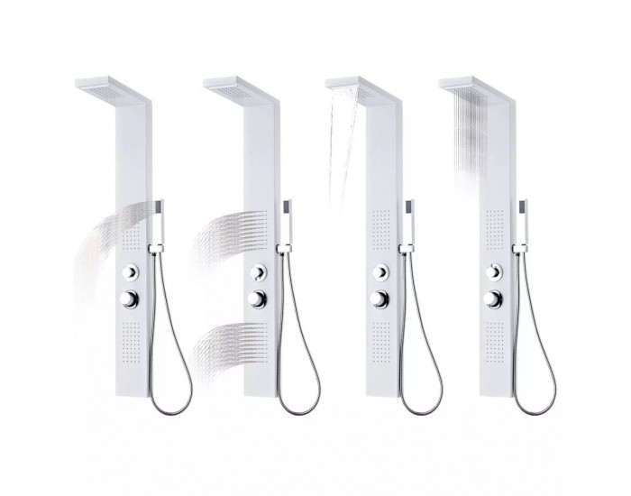 Sonata Система душ панел от алуминий, матирано бяло -