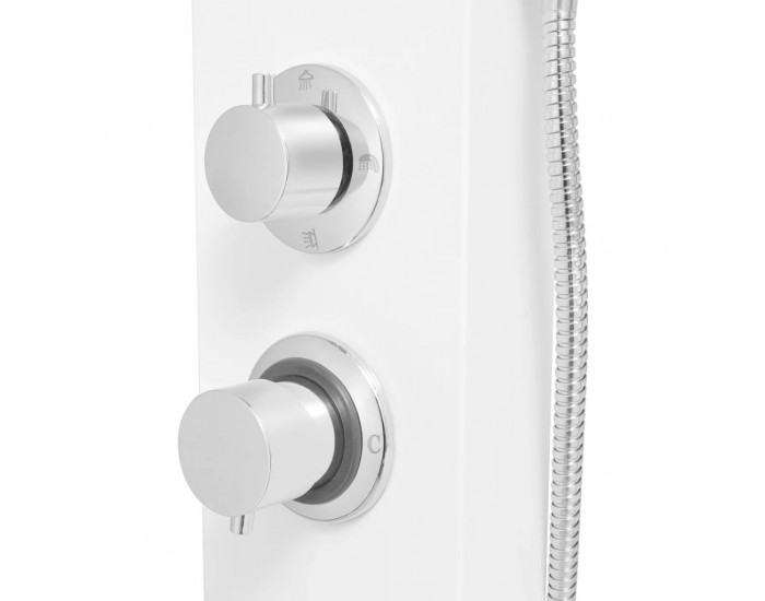 Sonata Система душ панел от алуминий, матирано бяло -