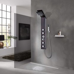 Sonata Система душ панел, кафяво стъкло - Продукти за баня и WC