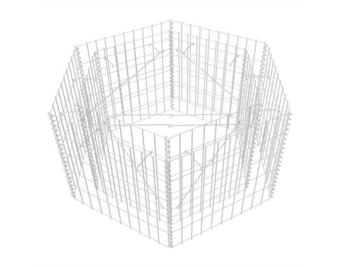 Sonata Хексагонален габион плантер, 100x90x50 cм -