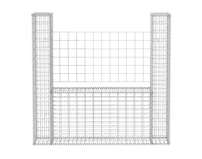 Sonata Габион кошница, U-форма, стомана, 160x20x150 cм -