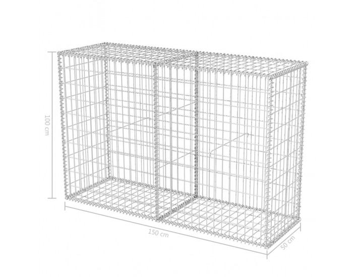 Sonata Габионна кошница, стомана, 150x50x100 cм -