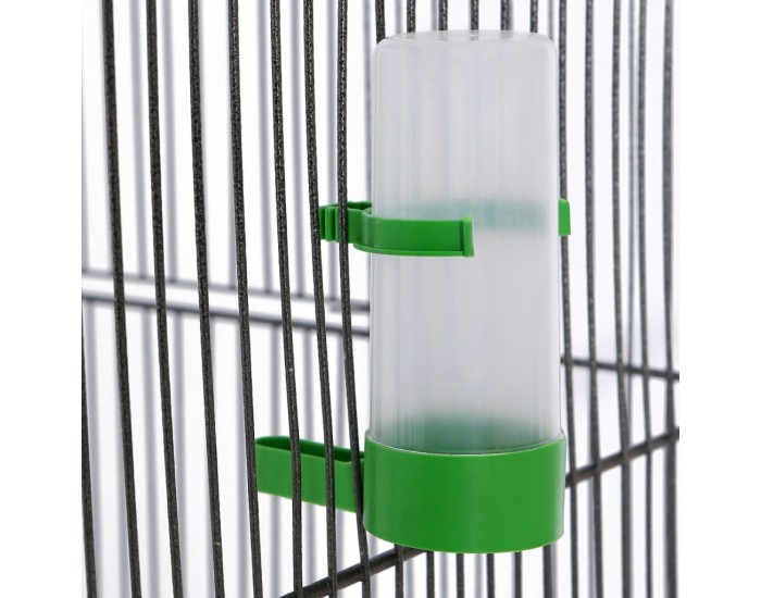 Sonata Клетка за птици с покрив, стомана, черна, 66x66x155 cм -