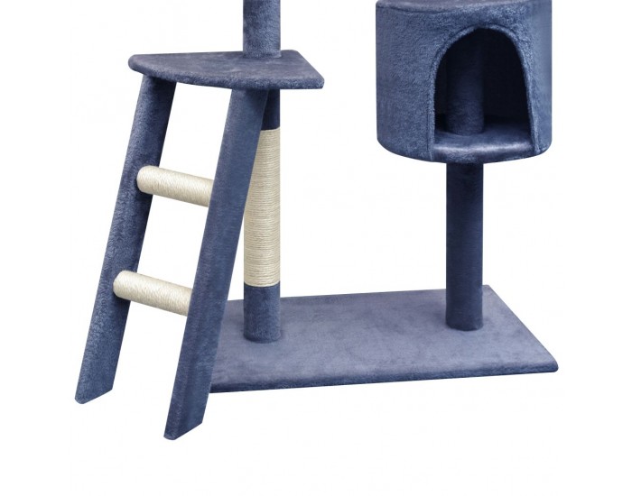 Sonata Котешко дърво със сизалени стълбове, 150 см, тъмносиньо -
