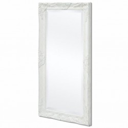 Sonata Стенно огледало, бароков стил 100х50 см, бяло - Огледала