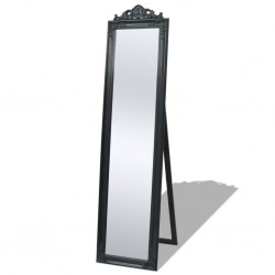 Sonata Свободностоящо огледало, бароков стил 160х40 см, черно - Антре