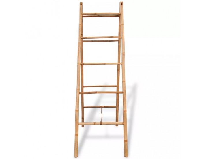 Sonata Двойна стълба за кърпи, с 5 бабукови стъпълца, 50x160 cм -