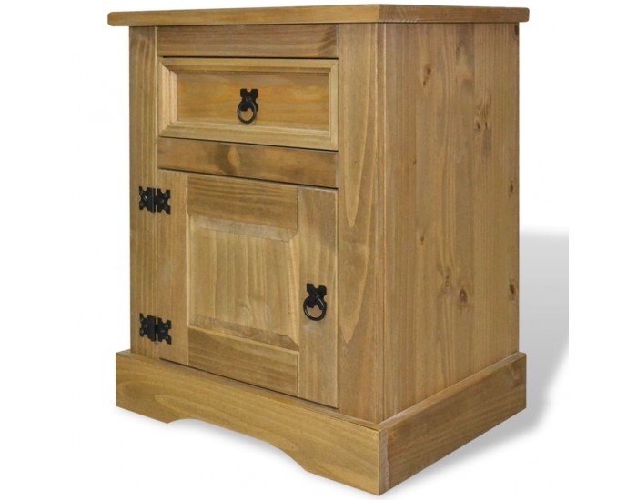 Sonata H Нощно шкафче, мексикански бор, стил Корона, 53x39x66 cм