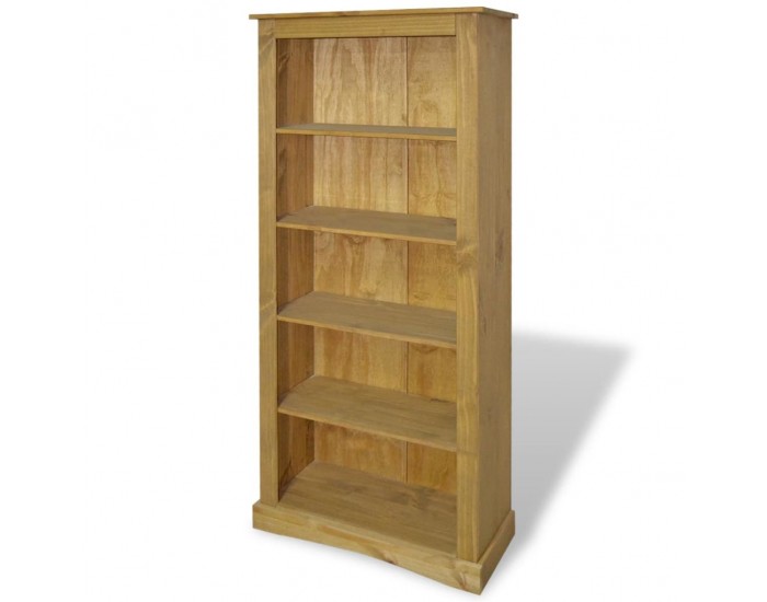 Sonata Библиотека, 5 рафта, бор, мексикански стил “Корона“ 81x29x170см -