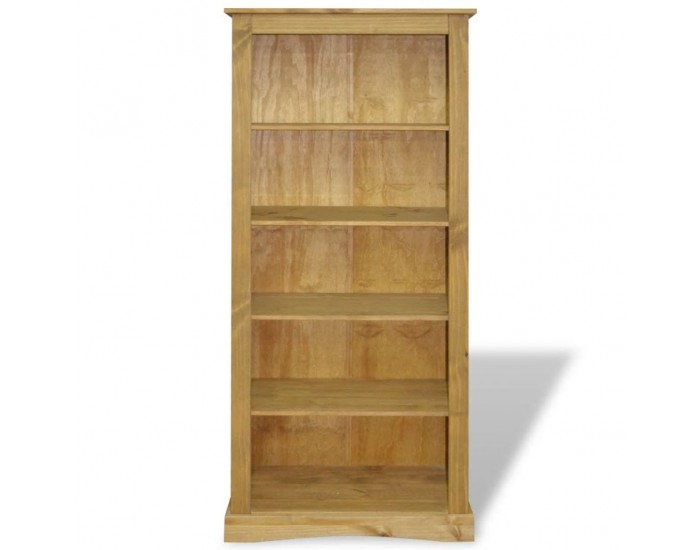 Sonata Библиотека, 5 рафта, бор, мексикански стил “Корона“ 81x29x170см -