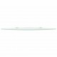 Sonata Ъглов рафт от бяло стъкло с държачи в цвят хром, 35x35 см -