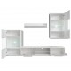 Sonata ТВ комплект шкафове, 5 части, с LED осветление, бял -