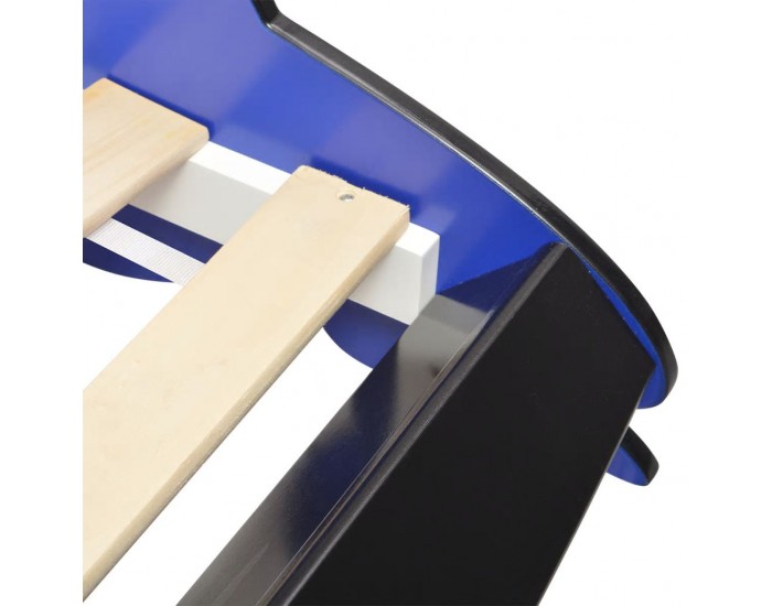 Sonata Детско легло “състезателна кола“, LED лента, 90x200 cм, синьо -