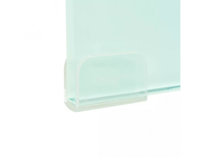 Sonata Стойка за телевизор / монитор бяло стъкло, 110x30x13 см -