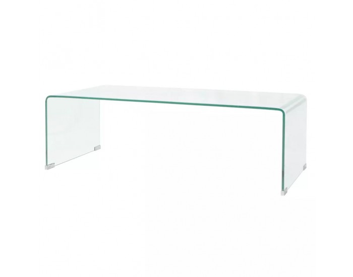 Sonata H Маса за кафе от закалено стъкло, 98x45x30 cм, прозрачна Sonata H Маса за кафе от закалено стъкло, 98x45x30 cм, прозрачна