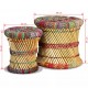 Sonata Бамбукови столове, 2 бр, Chindi детайли, многоцветни -