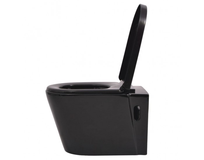 Sonata Окачена тоалетна чиния, керамична, черна -
