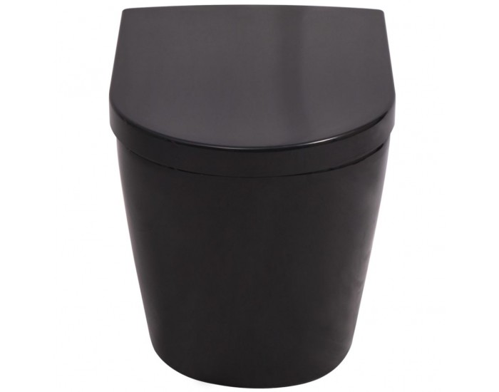 Sonata Окачена тоалетна чиния, керамична, черна -