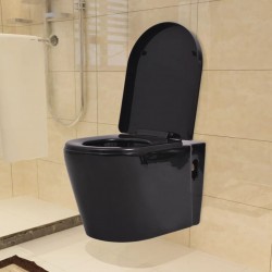 Sonata Окачена тоалетна чиния, керамична, черна - Продукти за баня и WC