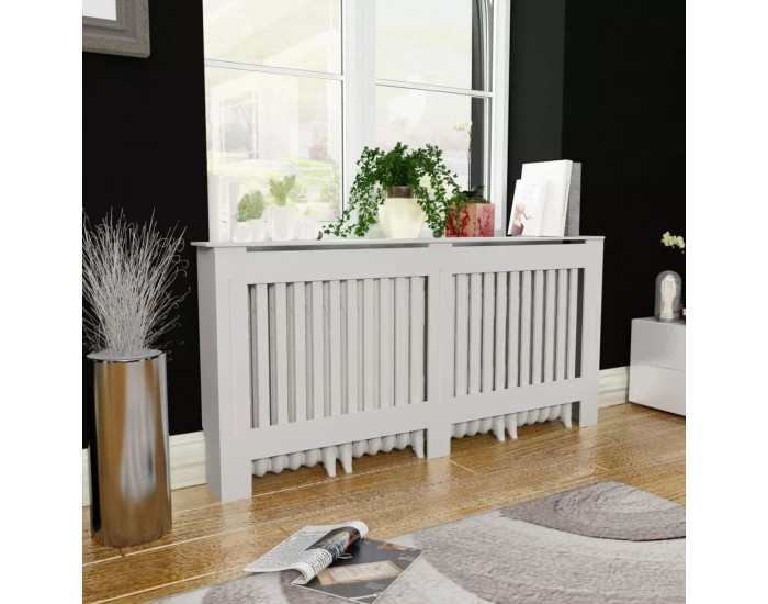 Sonata Параван за радиатор бял, MDF, 172 см -