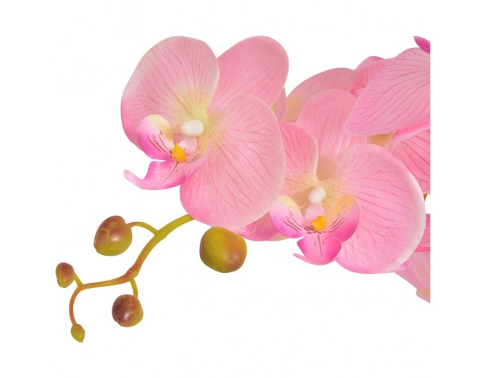 Sonata Изкуствено растение орхидея със саксия, 65 см, розова -